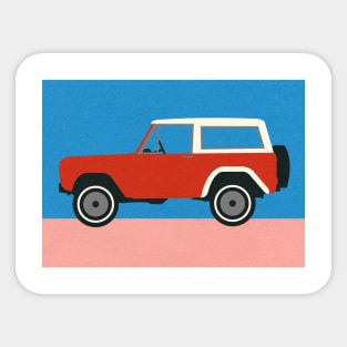 Red SUV Sticker